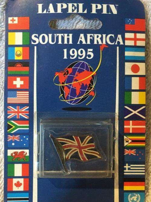 Rugby World Cup South Africa 1995 Union Jack Lapel Pin (NOS)