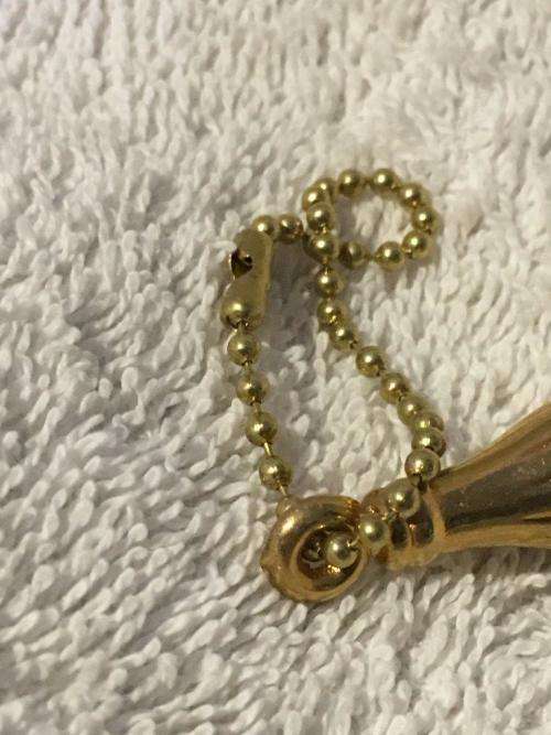 Vintage Coca-Cola Coke Bottle Soda Brass Key Chain New NOS 1970s