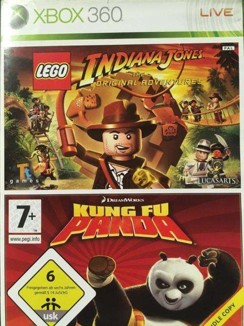 Xbox 360 - Lego Indiana Jones The Original Adventures + Kung Fu Panda (2 Game Bundle)