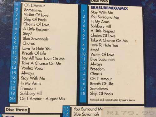 DVD - Erasure - HIts The Very Best of (1DVD + 2 Cd's)