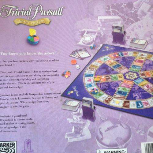 Trivial Pursuit - Genus 25th Anniversary Edition - Parker Brothers Hasbro
