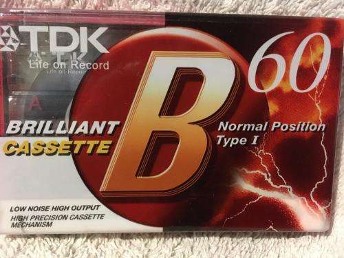 Cassette - TDK B-60 Blank Cassette (New Sealed)