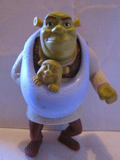 McDonalds - Shrek With Baby bib  - Shrek ever after  2010