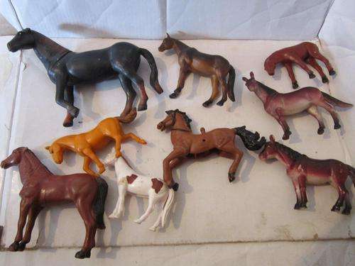 Job Lot of Horses Rubber and Plastic x 9