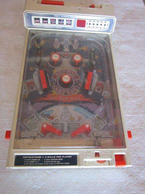 Tomy Atomic Arcade Pinball Circa 1980's made in Singapore