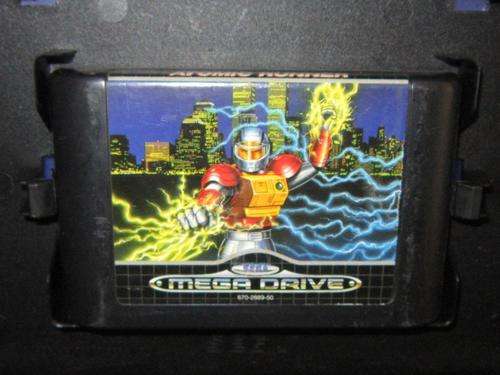 Sega Mega Drive Atomic Runner Cartridge and case