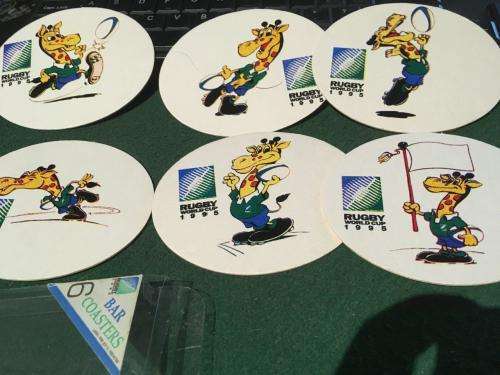 Rugby World Cup 1995 Beer Mats 6 in a packet
