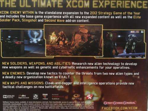PS3 - XCOM Enemy Within Commander Edition