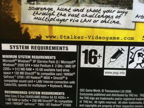 PC - S.T.A.L.K.E.R. Shadow of Chernobyl