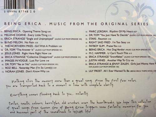 CD - Being Erica - Music From The Original Series