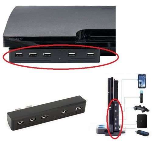 PS3 - 5x USB HUB for PS3 and Ps3 Slim (new sealed)