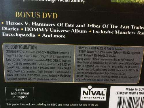 PC - Heroes of Might And Magic V Gold Edition