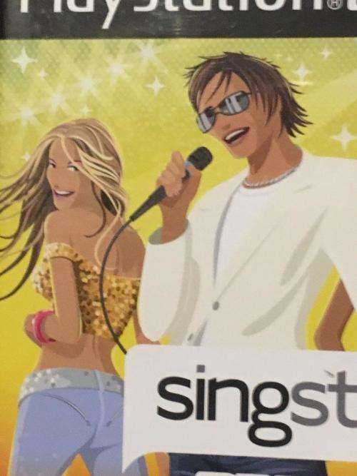 PS2 - Official Sony Singstar Microphones with USB adaptor + Singstar Popworld & HSM Sing it