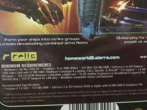 PC - Homeworld 2 - Gold Label (New Sealed)