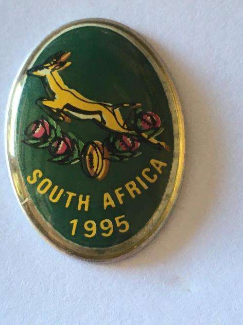 Springbok Rugby Word Cup 1995 South Africa Tin Plaque (NOS) +-2.5cm
