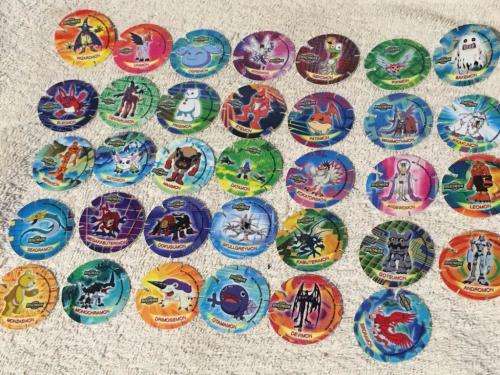 Joblot  34 Digimon tazos from 1998 as new