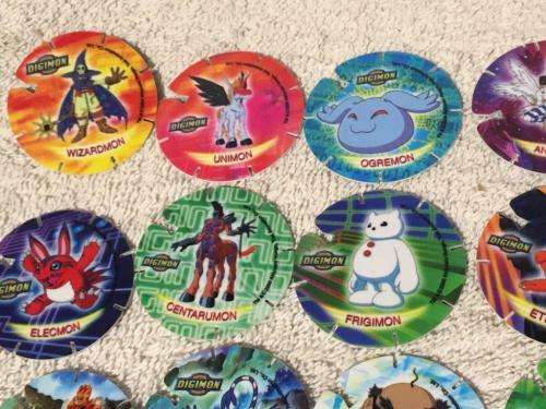 Joblot  34 Digimon tazos from 1998 as new