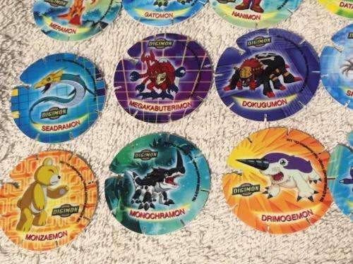 Joblot  34 Digimon tazos from 1998 as new