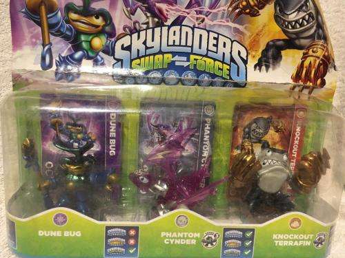 SKYLANDERS - Swap Force - Dune Bug Phantom Cynder Knockout Terrafin