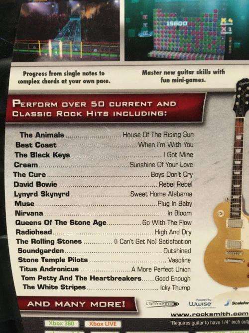 Xbox 360 - Rocksmith Includes Rocksmith Real Tone Cable (As new)