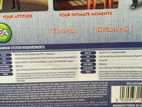 PC - The Sims 3 - Diesel for Successful Living Stuff