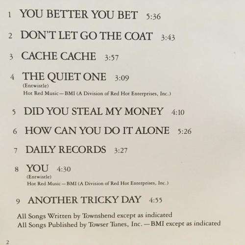 CD - The Who - Face Dances