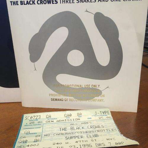 CD - The Black Crowes - Three Snakes and One Charm with Concert Ticket Stub(Promo Cd)
