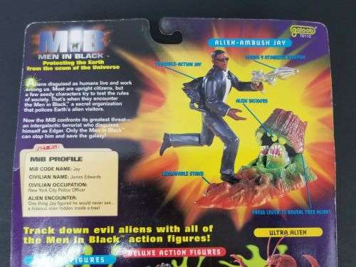 MIB Men In Black - Alien-Ambush Jay vs Tree Trunk Alien- Galoob - 1997 5 Inch
