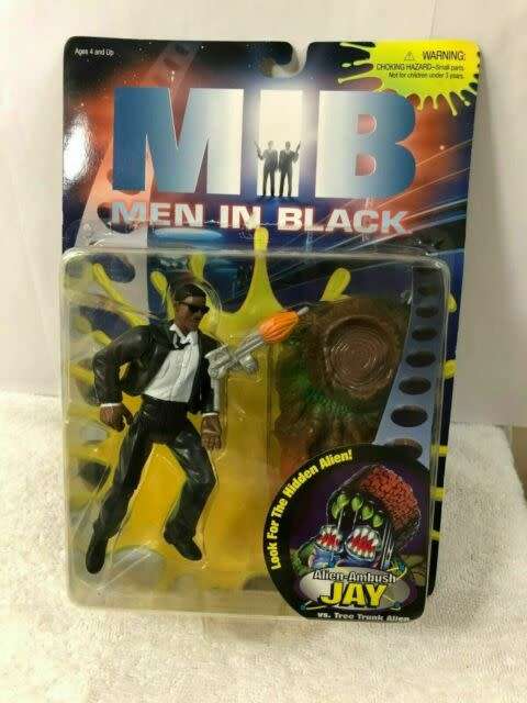 MIB Men In Black - Alien-Ambush Jay vs Tree Trunk Alien- Galoob - 1997 5 Inch