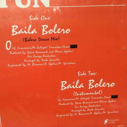 LP - Fun Fun - Baila Bolero MAXI 12"