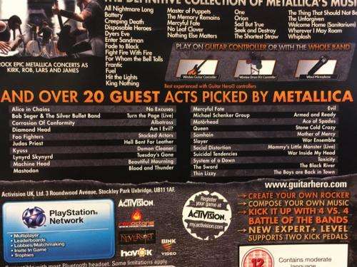 PS3 - Guitar Hero Metallica