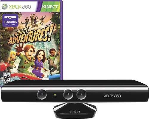 Xbox 360 - Kinect + Kinect Adventures Game Bundle
