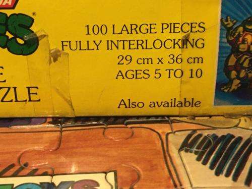 Vintage Teenage Mutant Ninja Turtles Leonardo 100 Piece Jigsaw 1990 Mirage Sturios Prima Toys