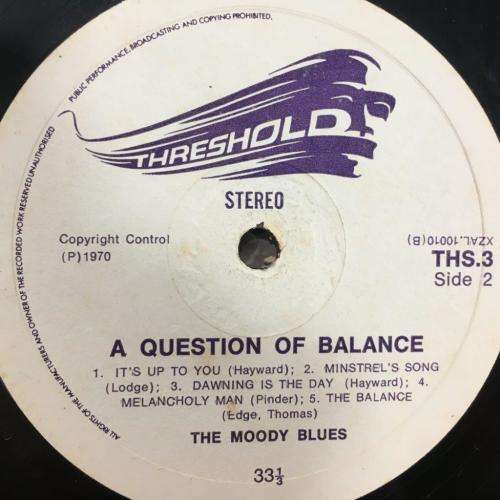 LP - The Moody Blues - A Question Of Balance
