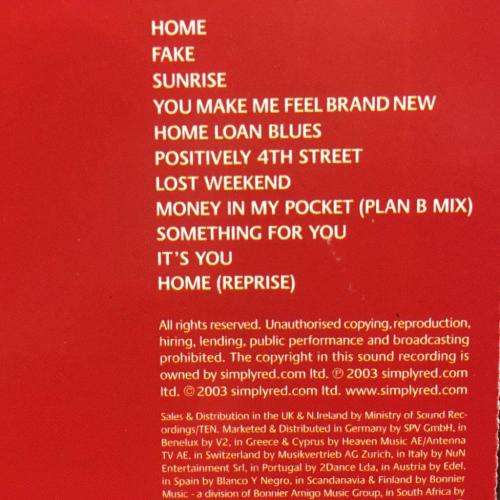 CD - Simply Red - Home