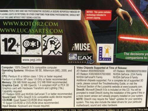 PC - Star Wars Knights II The Sith Lords