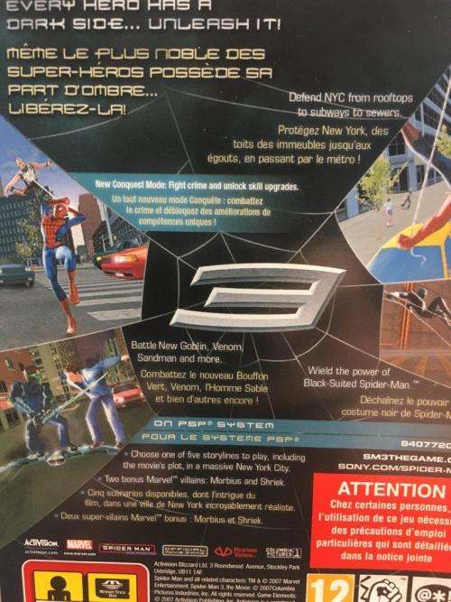 PSP - Spider Man 3 - PSP Essentials