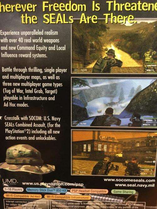 PSP - SOCOM U.S. Navy Seals Fireteam Bravo 2