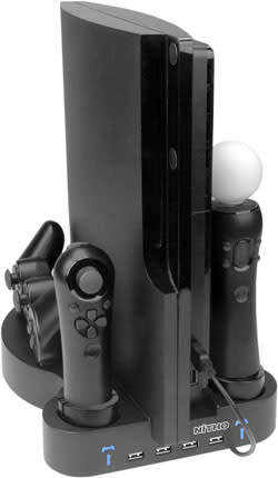 Nitho 4 Way Playstation 3 Slim Docking & Move Charging Station - USB & Cable powered