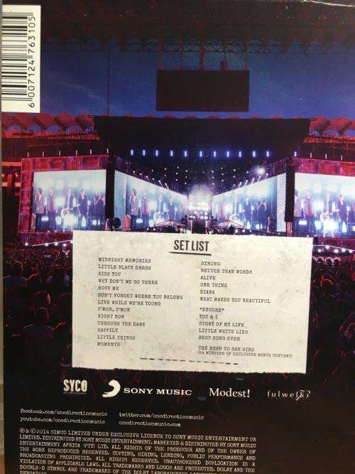 DVD - One Direction Where We Are Live From San Siro Stadium