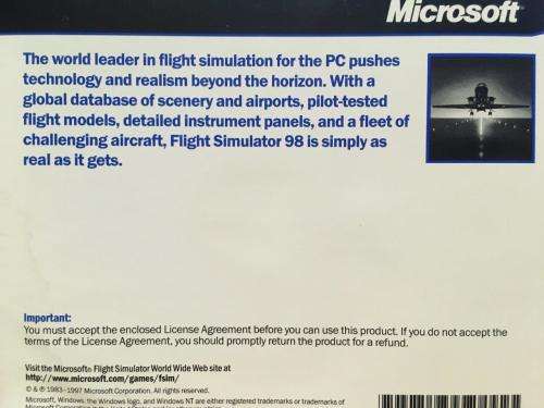 PC - Microsoft Flight Simulator 98 (Win 95/98)