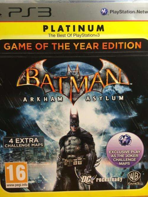 PS3 - Batman Arkham Asylum Game of the Year Edition - Platinum