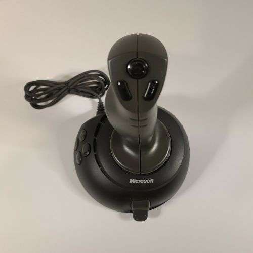 Microsoft Sidewinder PC USB Computer Joystick X05-92626 Flight SIM Controller