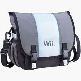Nintendo Wii - Messenger Carry Bag Silver & White Nintendo Wii Console Game System