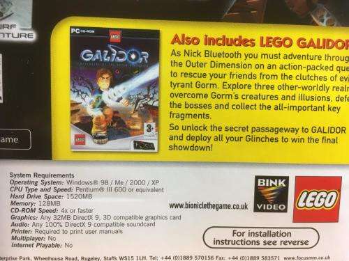 PC - Lego Bionicle Double Pack Includes Galidor Defenders of the Outer Dimesnions