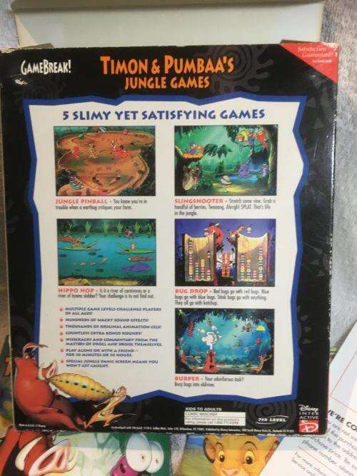 PC - Timon & Pumbaa`s Jungle Games (Big Box Game) (Retro)