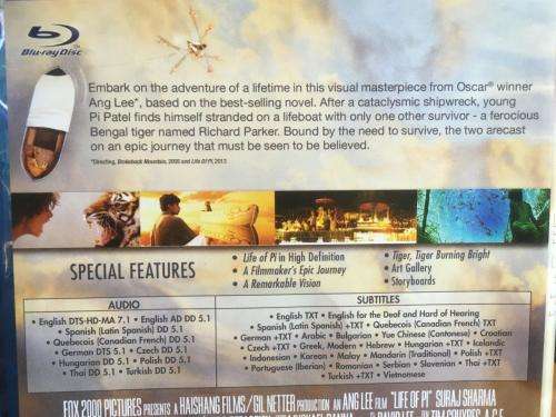 Blu-ray - Life of PI
