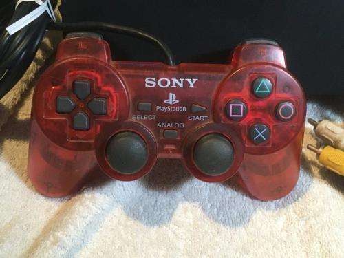 Playstation 2 - Black PHAT c/w 1 x Original Sony Red Controller, AV Cable Power Cord