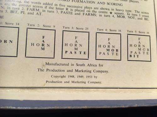 Vintage Scrabble  - Made in RSA - Leon Toys (PTY) LTD Wooden Tiles and holders