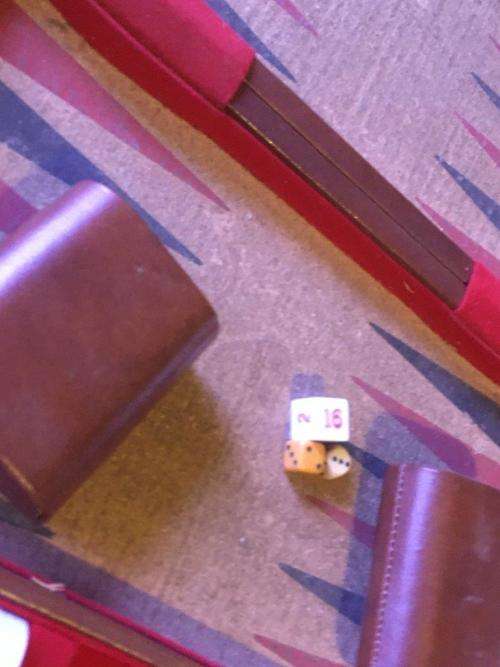 Backgammon In Leatherette Brief Case